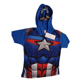 Remera Con Capucha Y Visor Avengers - Capitán America
