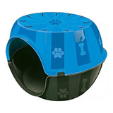 Cucha Casa Litera Para Gatos Perros Furacao Paris 51x39x32cm Color Azul Francia