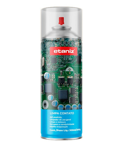 Limpa Contato Eletrico Spray Etaniz 300ml + Nfe Novo