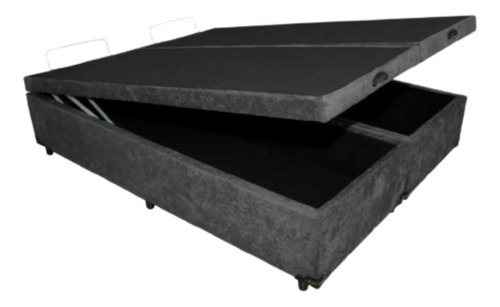 Cama Box Bau 1,38 Bipartida 30 Cm Profundidade ( Blindada) 