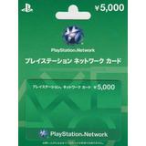 Cartão Psn Japonesa 5000 Yenes - Código Psn Japão