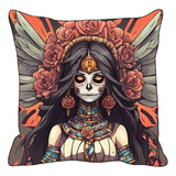 Cojines Decorativos Dia Muertos Catrina Calavera 40cm 