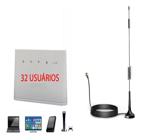 Kit Internet Veicular Modem 4g + Antena Fullband Magnetico