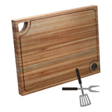 Tabla Para Asado Picada Madera Eucalipto Bbq Grill 40x30