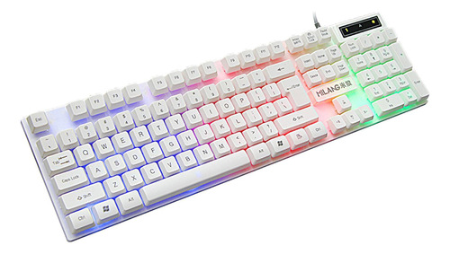 Led Rgb Teclado De Juego Mecánico 104 Teclas Compactas Para