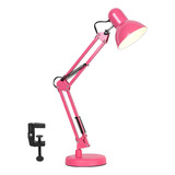 Luminária De Mesa Dapon Dl0pk-eu Articulada Abajur Modelo Pixar Com Base E Garra Cor Rosa