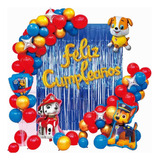 Kit Globos Feliz Cumpleaño Decoración Para Paw Patrol Fiesta