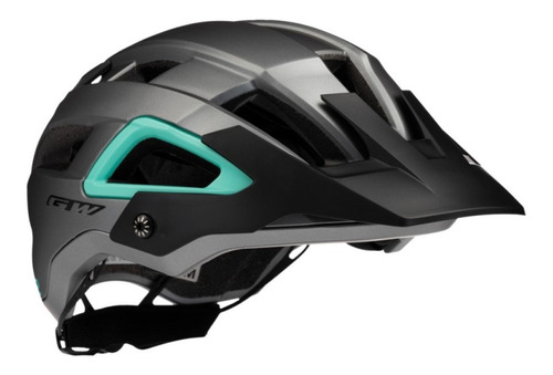 Casco Para Bicicleta Mtb Gw Enduro E2 Gris/verde Agua Mate