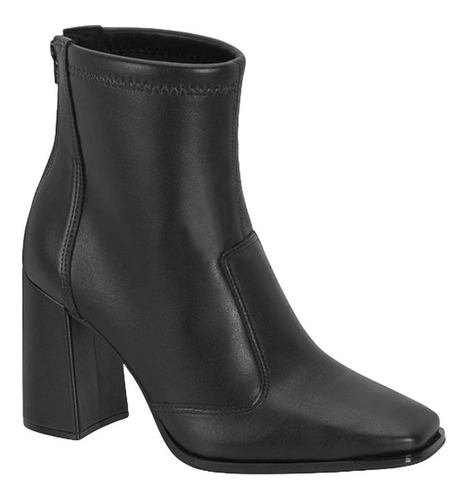 Bota Vizzano Cano Curto Salto Grosso Bico Quadrado Feminino