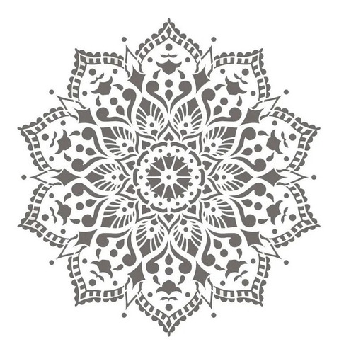 Stencil Mandala Indiana Yoga - Molde Pintura 30x30