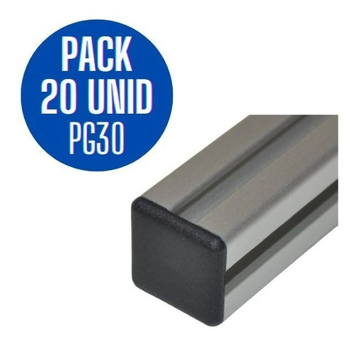 Pack Tapa Plástica Extremo Perfil De Aluminio 3030 
