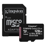 Tarjeta De Memoria Kingston Microsd Con Adap De 128 Gb Y 100 Mbps