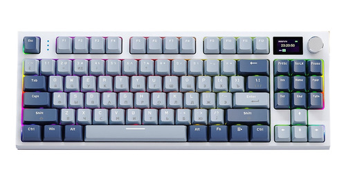 Teclado Mecánico Ruso Intercambiable En Caliente Rgb De Tres