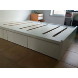 Cama Con 6 Cajones Melamina Blanca P/colchon 1.80 X 200