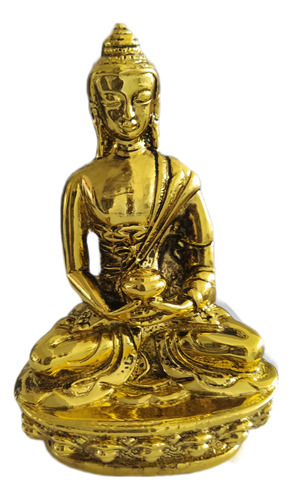 Estatueta Buda Tailandês Dourado 10cm
