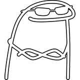 Sticker Adhesivo Para Auto De Flork Meme Gafas