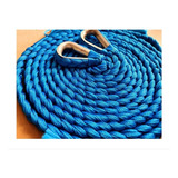 Soga (cuerda) Para Hamaca,color Azul Turquesa,con Guardacabo