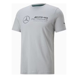 Remera Mercedes Amg Petronas F1 Team Puma 2023 Ngo / Gris