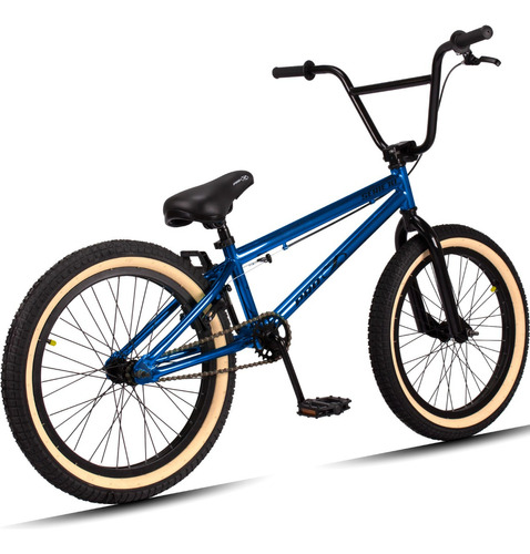 Bicicleta Bmx Série 10 Aro 20 Aço Hi-ten K7 Cog 9 Cor Azul