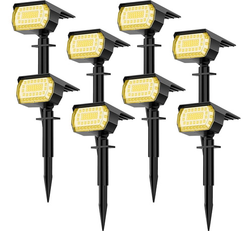 Luces Solares Para Exteriores Lansow, [paquete De 8 / 57 Led