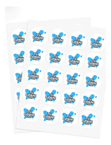 90 Stickers De 5 Cm Semicorte / Troqueladas Personalizadas