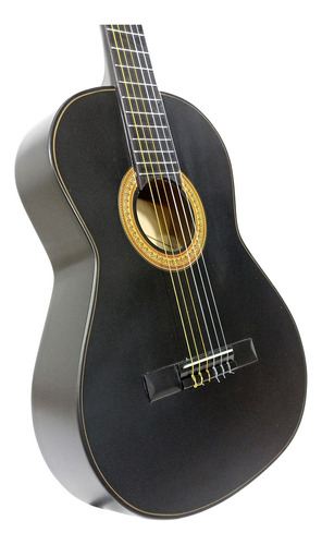 Española M09 Guitarra Acustica Clásica Negra Mate Cedro
