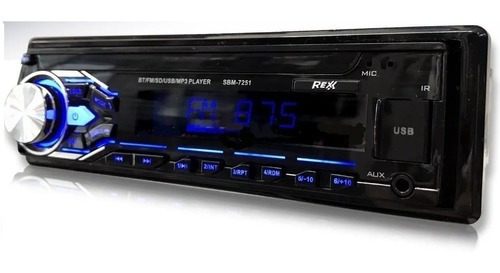 Autoestereo Rex Bluetooth Usb Sd Caratula Desmontable Radio