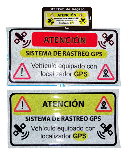 Sticker Calcomanía Para Auto O Camioneta Localizador Gps 2pz