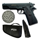 Pistola Fox Resorte  Colt 1911 Fundas Balines .