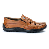 Sapatilha Mocassim Masculina Couro Legitimo Conforto Total