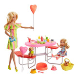 Barbie Set Picnic De Perritos Con Barbie Y Chelsea Original