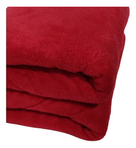 Manta Cobertor Microfibra Dupla Face Cama Solteiro Vermelho