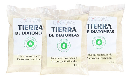 Tierra Diatomeas Insecticida Chinches Pulgas Pulgones 3 Kg