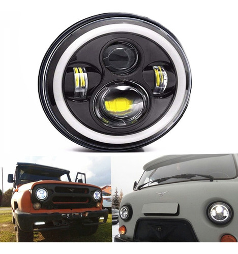 Faros Led 7 Pulgadas Ojo Ángel Wrangler Jeep Vocho