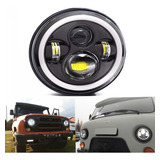 Faros Led 7 Pulgadas Ojo Ángel Wrangler Jeep Vocho