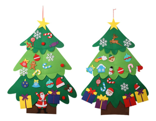 Set De Decoración De Árbol De Navidad De Bricolaje, 2 Piezas