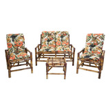 Conjunto Cadeiras Bambu Resistentes Luxo E Requinte C/mesa