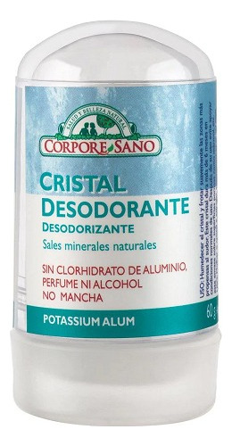 Desodorante Mineral Piedra Alumbre Cristal Potassium 60 Grs