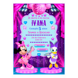 Minnie Mouse A Rockear Invitación Interactiva Con Botones