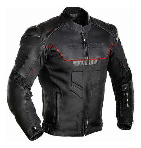 Jaqueta Moto Masculina Proteção Com Couro Texx Falcon V2 - G