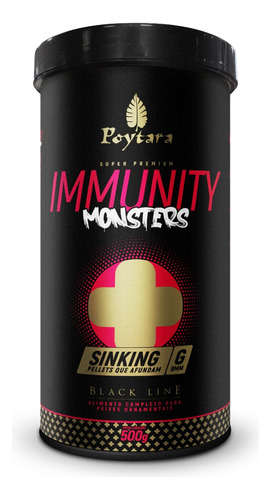 Poytara Ração Peixes Immunity Monsters Sinking G 9mm 500g