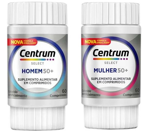 Kit Casal Centrum Select Com Luteína Homem E Mulher 60 Comp