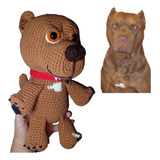 Muñeco Mascota Personalizad  Amigurumi Tejido Crochet Pitbul