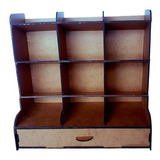 Organizador De Marcadores Y Lápices En Madera Mdf 28x27x14cm