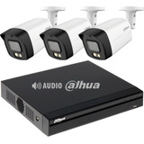 Kit 3 Camaras Seguridad Dahua Con Audio !!!! 1080p 2mp