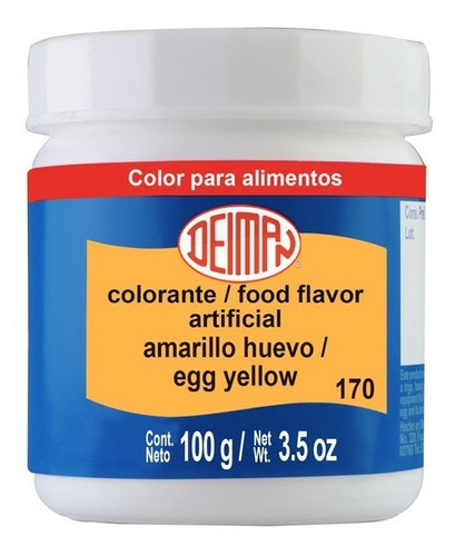 Colorante Vegetal Comestible Amarillo Huevo 100g