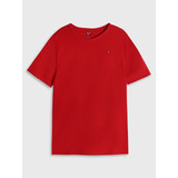 Polera Essential Con Logo Rojo Tommy Hilfiger