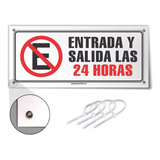 Señalética No Estacionarse Entrada Y Salida 24 Horas 36x16