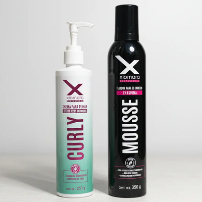 Xiomara Kit Rizos Satinados, Crema + Mousse Sin Residuos