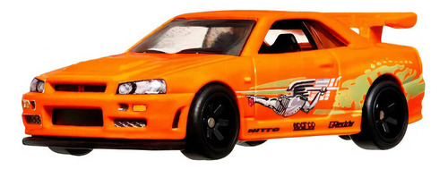 Hot Wheels Premium Nissan Skyline Gt-r (bnr34) Naranja